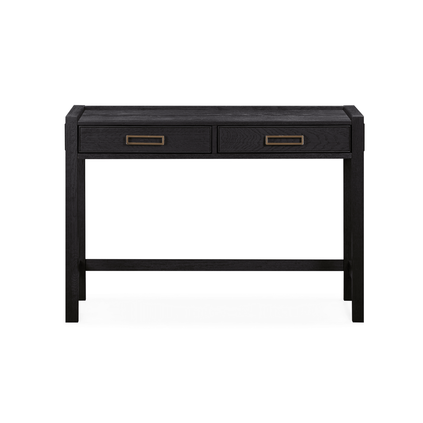 Soho Black Oak Veneer 2 Drawer Dressing Table.
