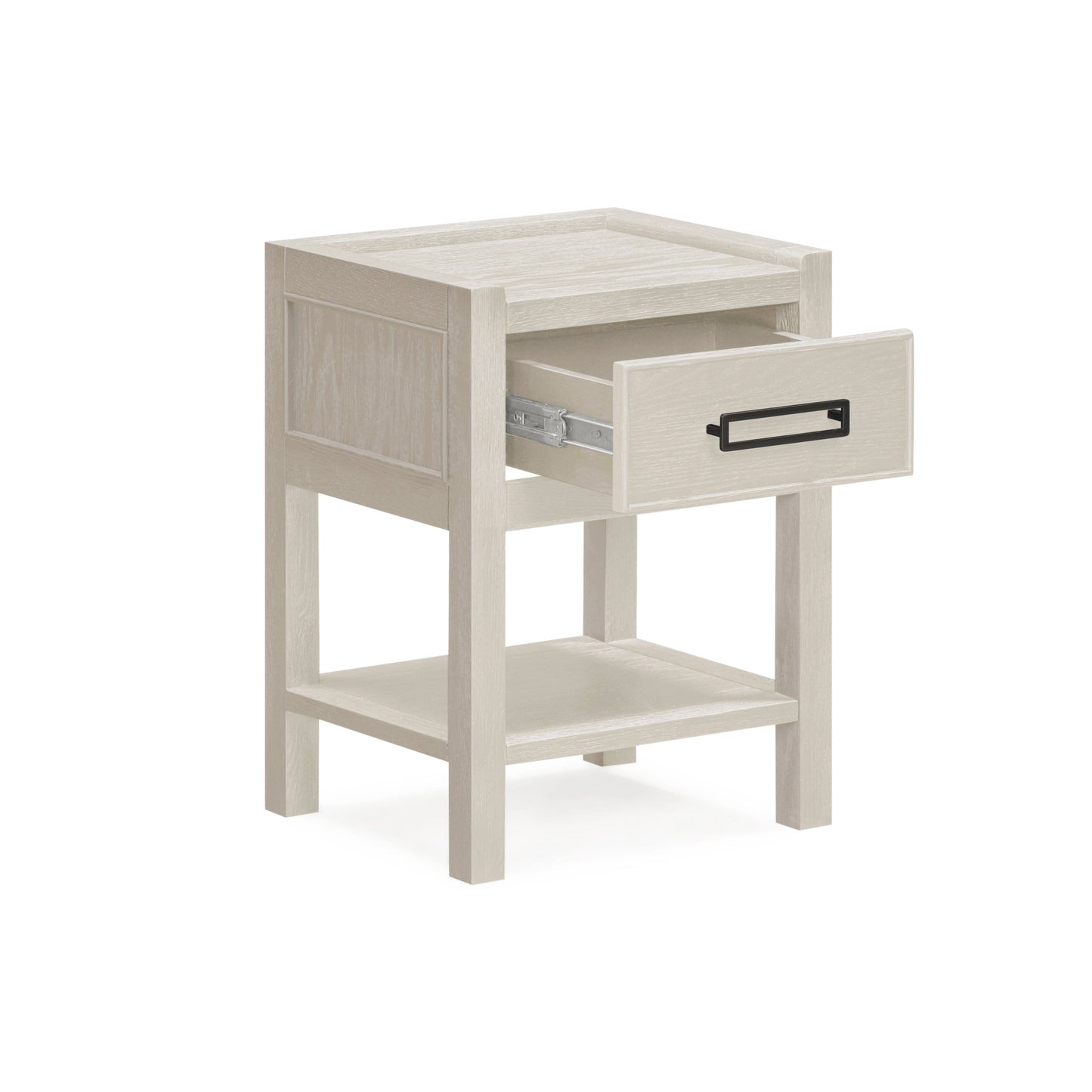 Soho Cream Oak Veneer 1 Drawer Bedside Table.