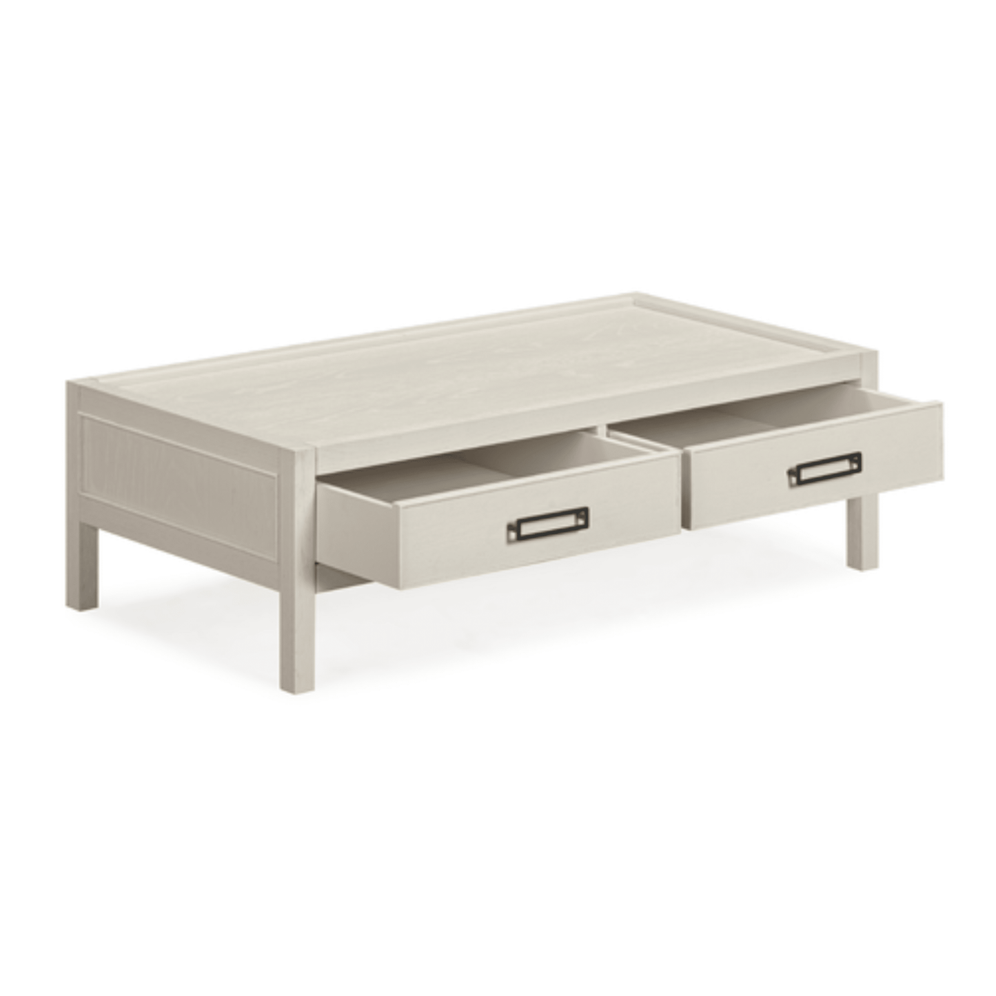 Soho Cream Oak Veneer 2 Drawer Coffee Table.