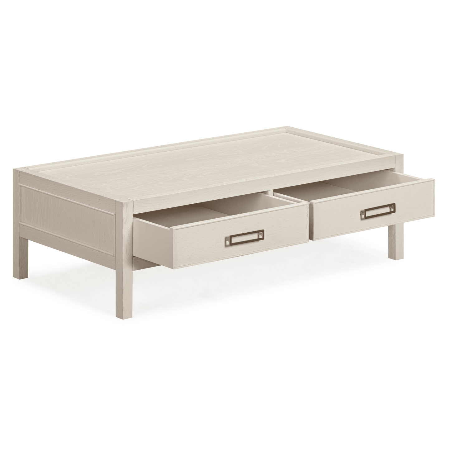 Soho Cream Oak Veneer 2 Drawer Coffee Table.