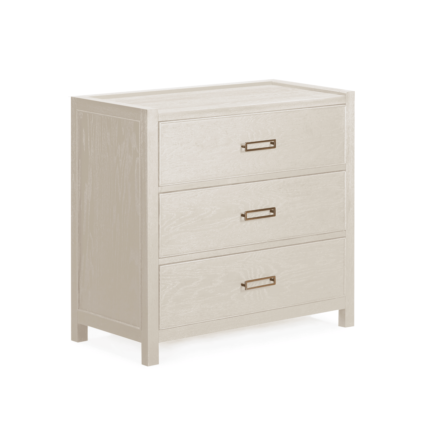 Soho Cream Oak Veneer 3 Drawer Chest.