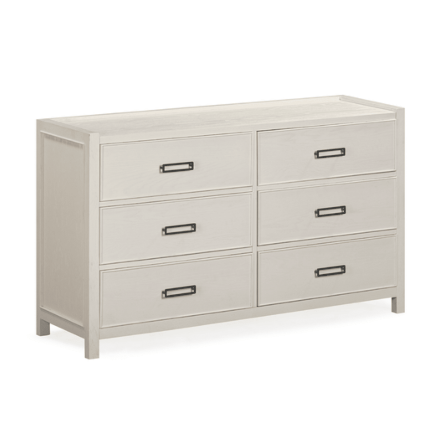 Soho Cream Oak Veneer 6 Drawer Chest.