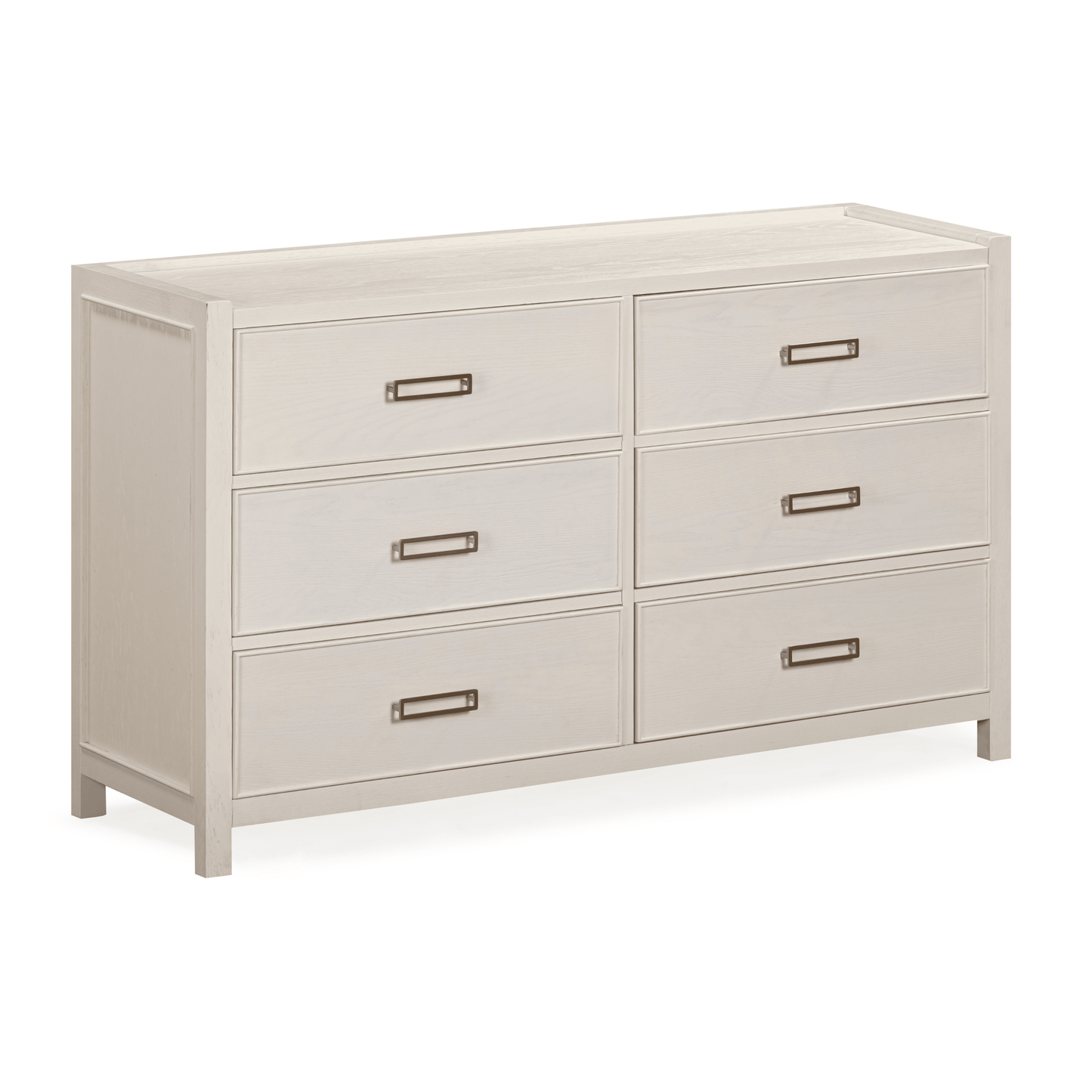 Soho Cream Oak Veneer 6 Drawer Chest.