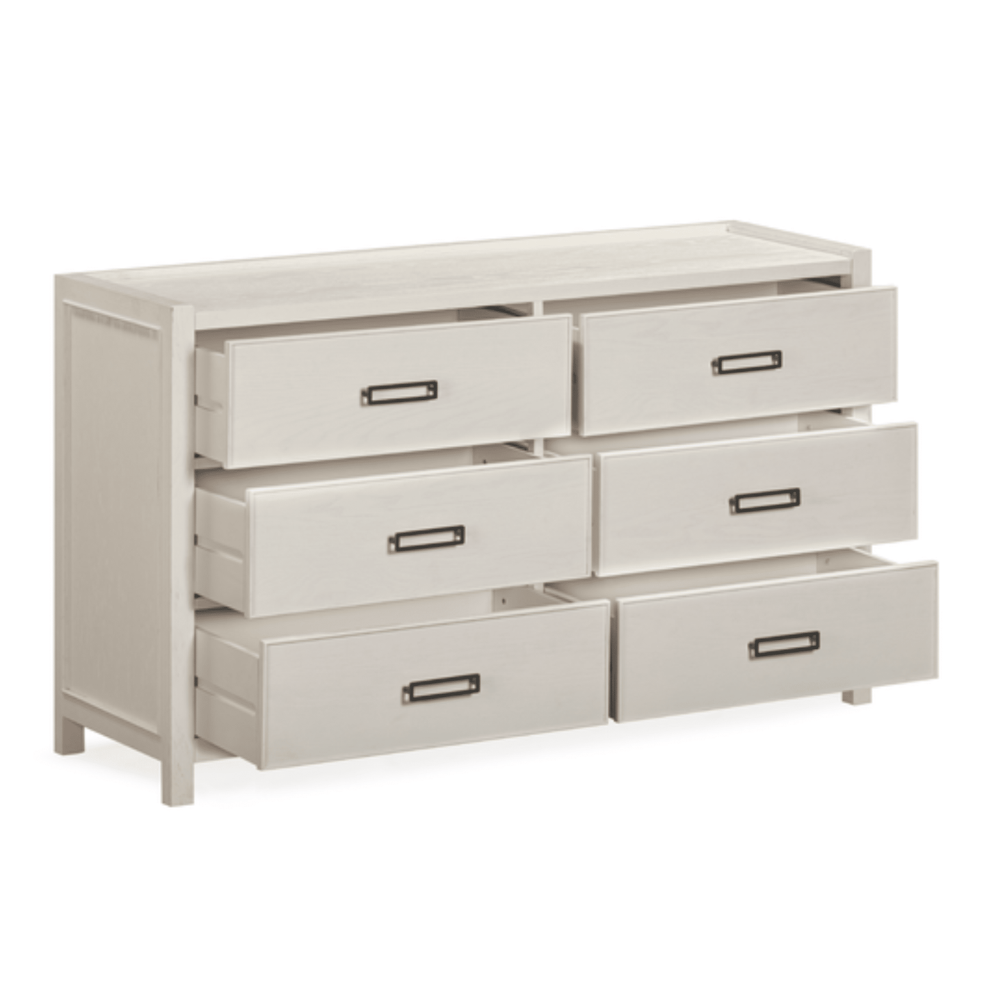 Soho Cream Oak Veneer 6 Drawer Chest.