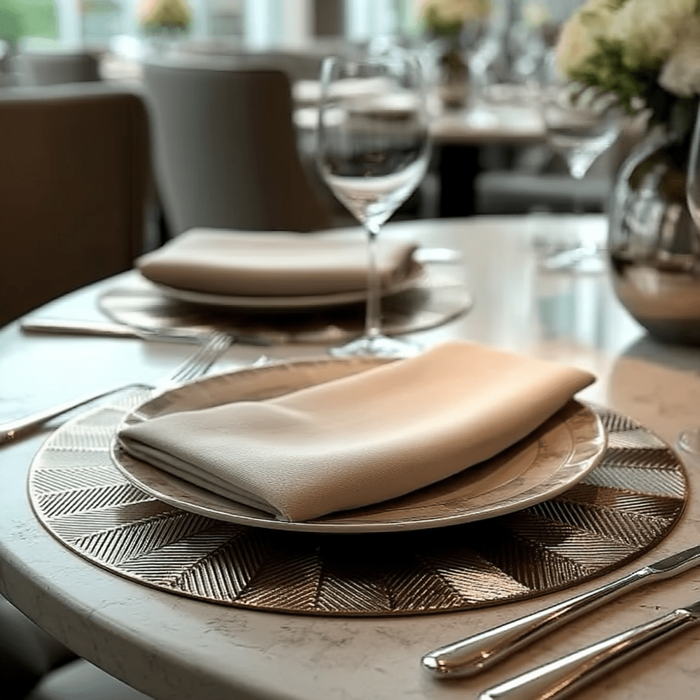 Sunburst Gold Round Placemat.