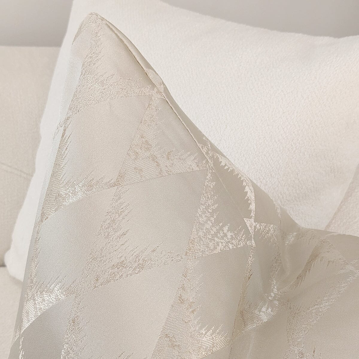 Tacoma Cream & Gold Geometric Metallic Cushion - 50x50cm.