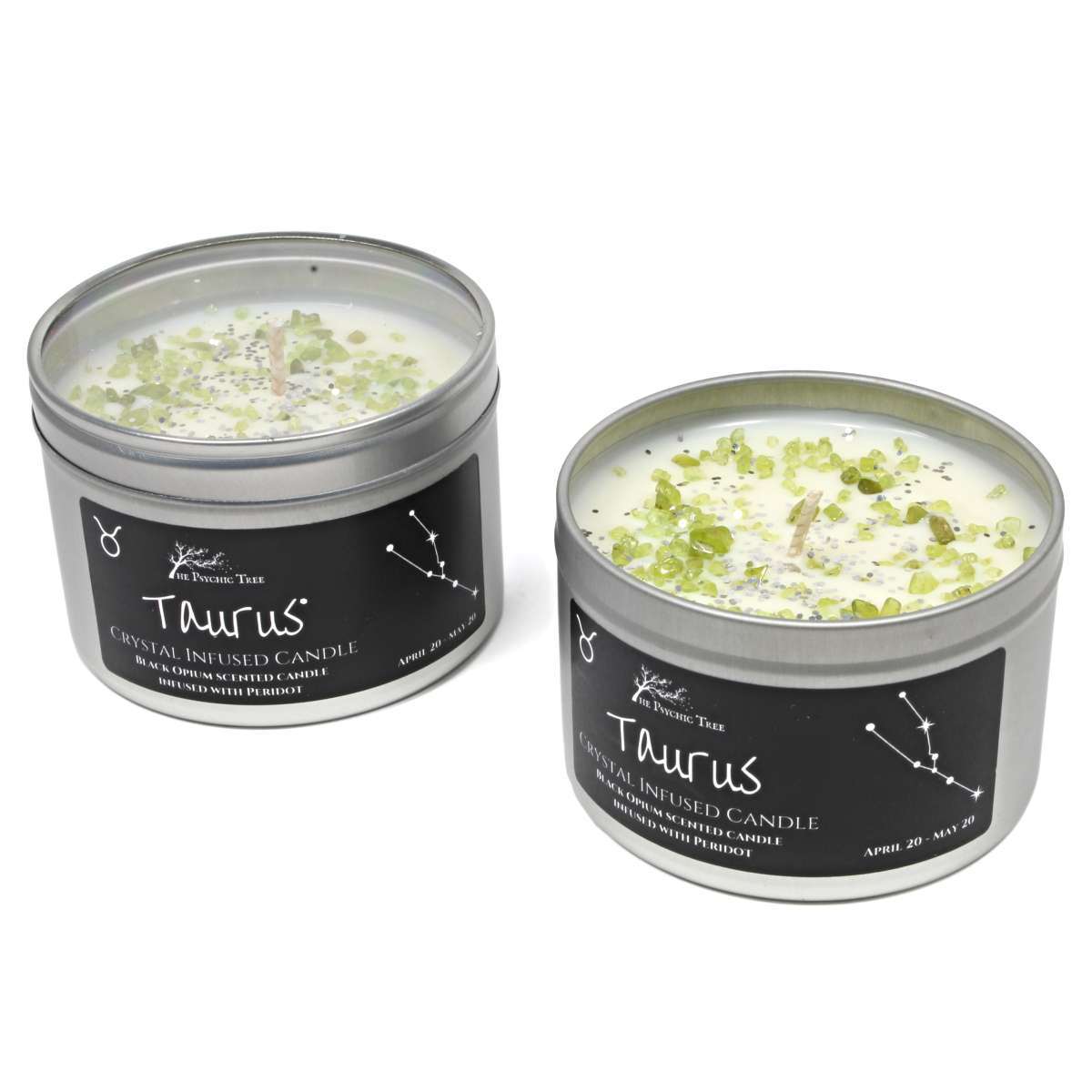 Taurus - Crystal & Jewellery Scented Zodiac Candle.