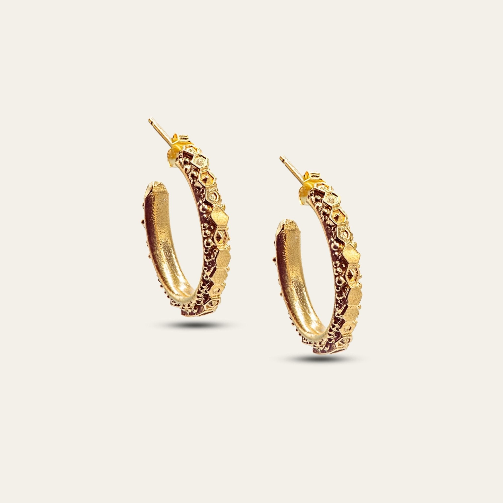 The Gold Hebe Hoop Earrings Dainty London