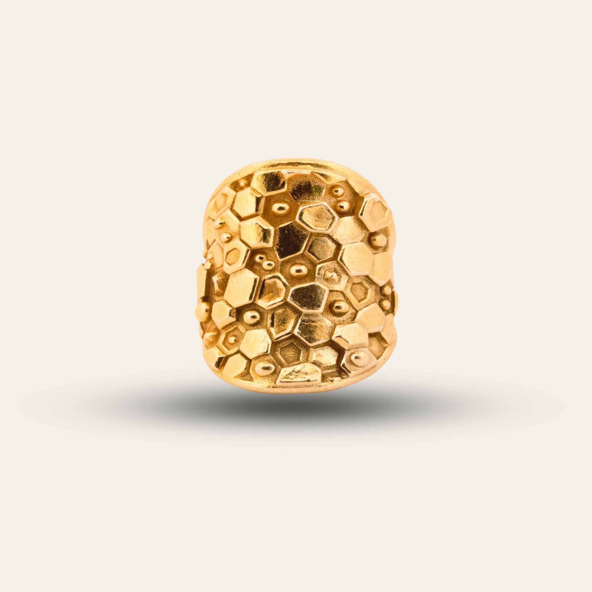 Gold Statement Saddle Ring - Hemera Dainty London