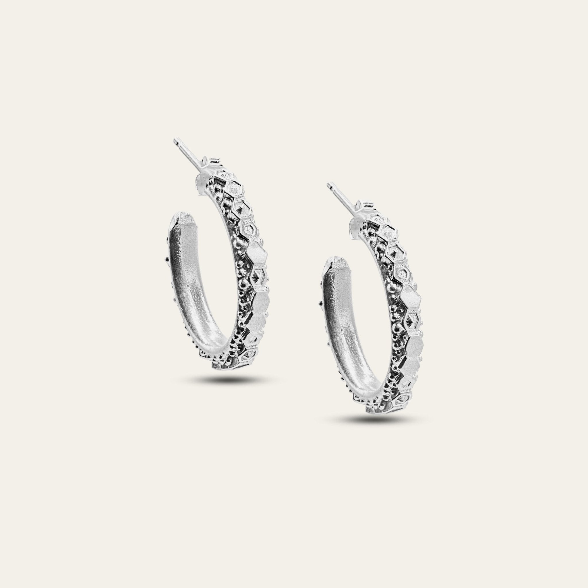 The Silver Hebe Hoops Dainty London