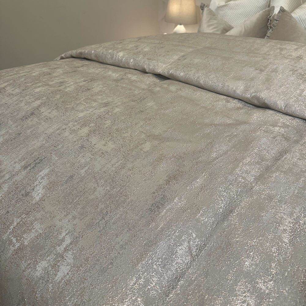 Tiana Cream & Gold Abstract Print Bedspread - Rosey's Creations