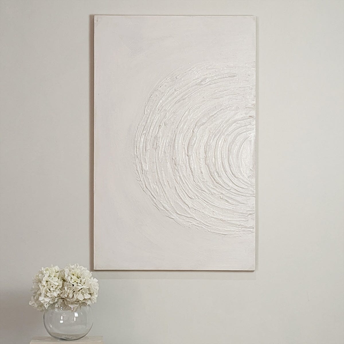Tilly Cream Half Moon Textured Canvas Wall Art - Rosey's Creations
