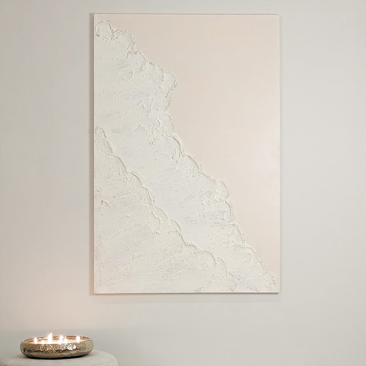 Toulouse Neutral Beach Waves Textured Canvas Wall Art - Rosey's Creations