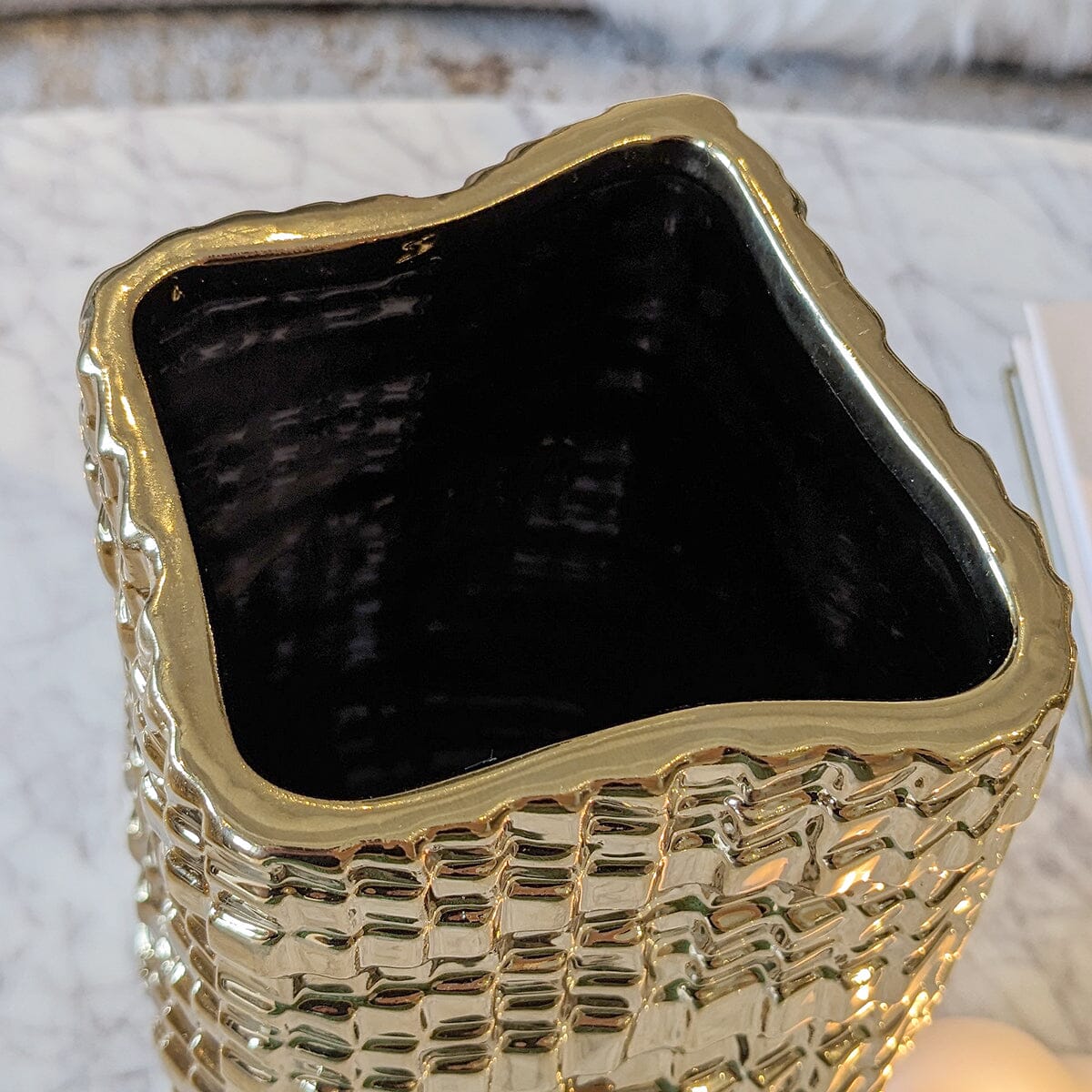 Vieste Gold Abstract Vases - Set of 3 - Rosey's Creations