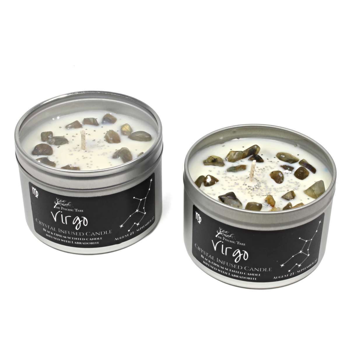 Virgo - Crystal & Jewellery Scented Zodiac Candle.
