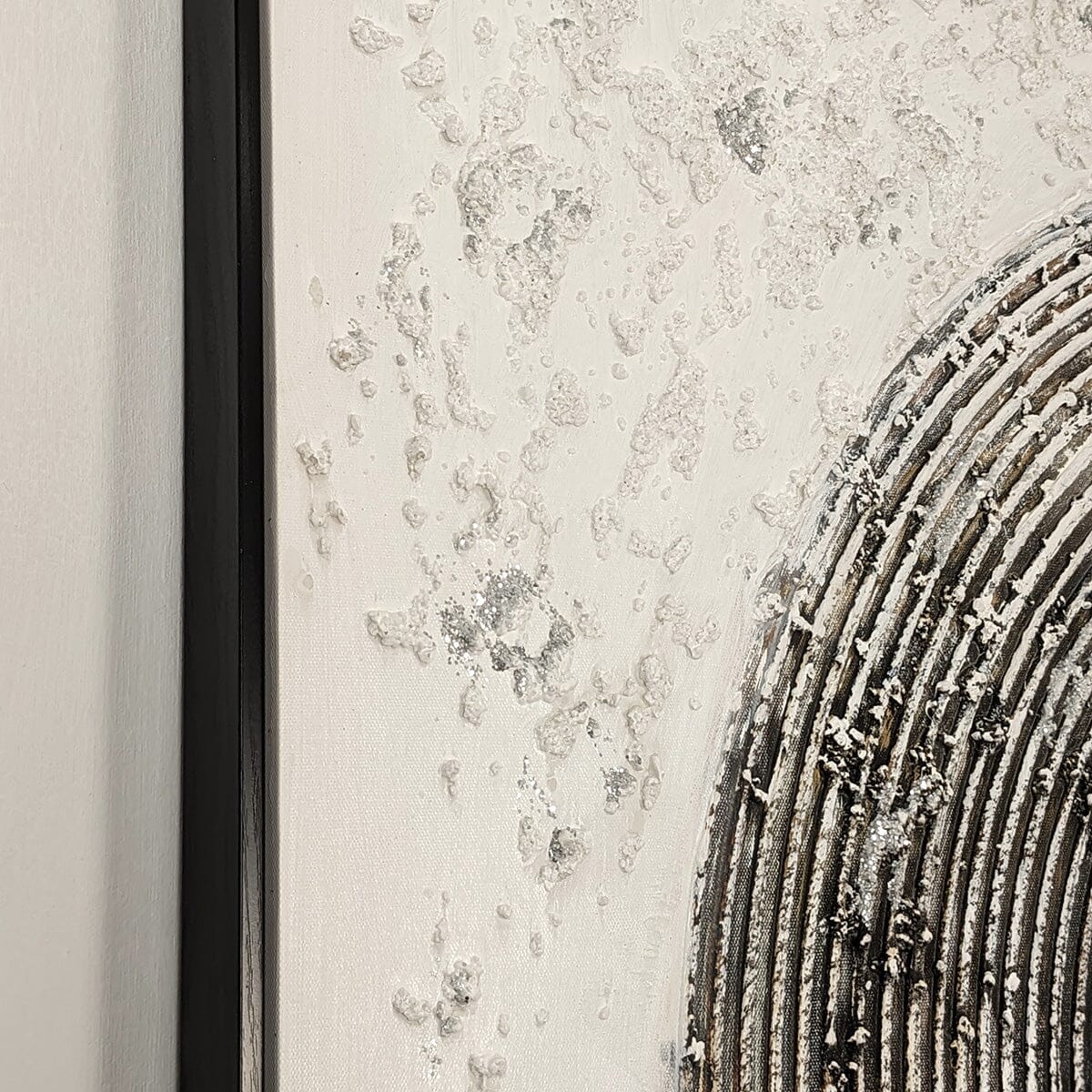 Westborne Monochrome Spiral Textured Canvas Wall Art - Rosey's Creations