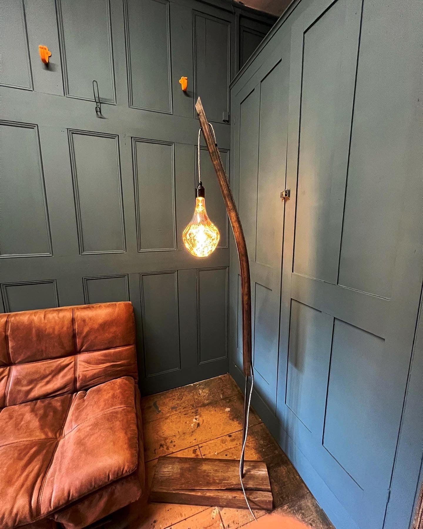 Whiskey Barrel Stave Lamp - Rustic Standard Floor Lamp | Handcrafted.
