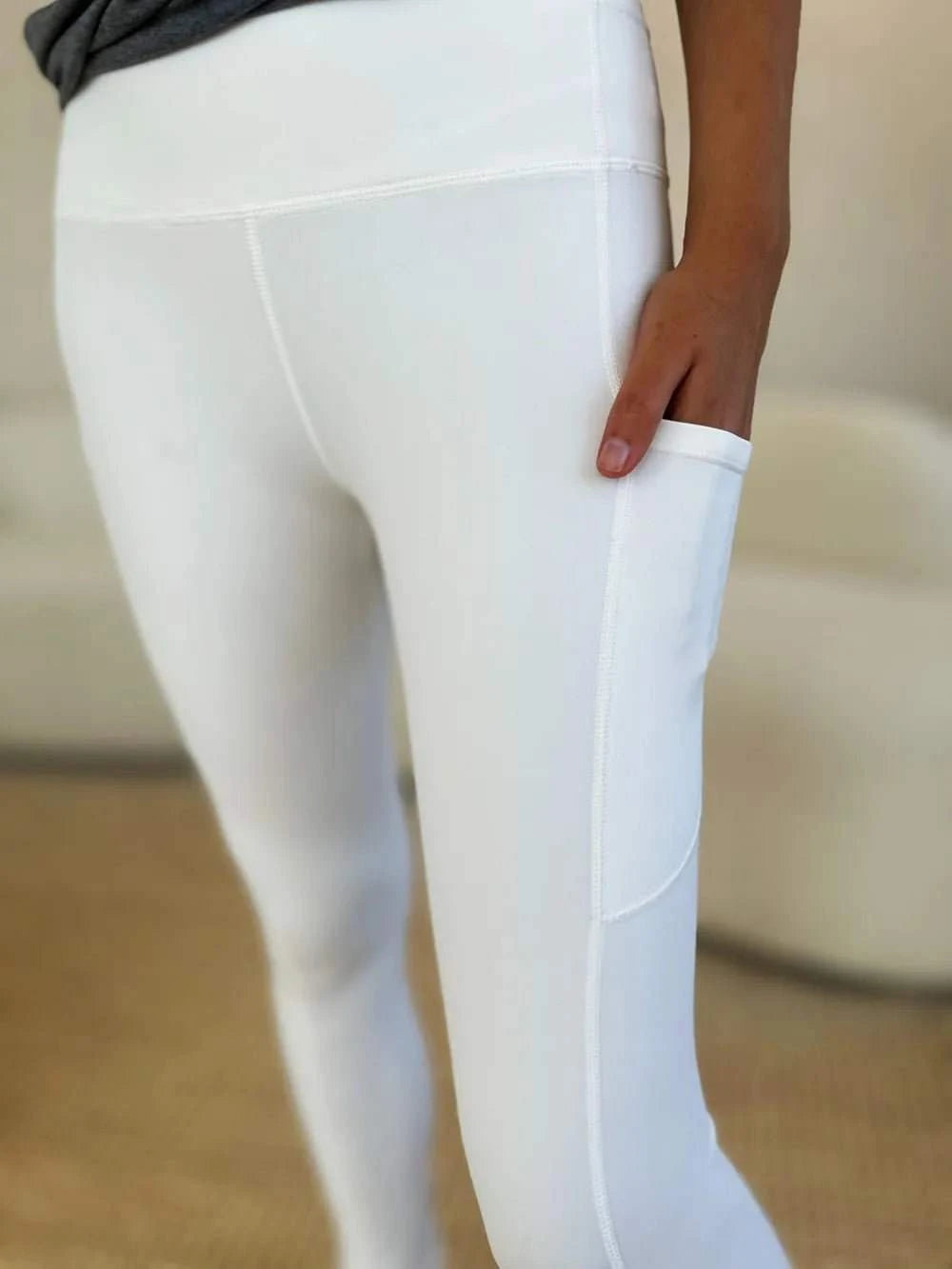 Wide Waistband Sports Leggings - Rosey's Creations