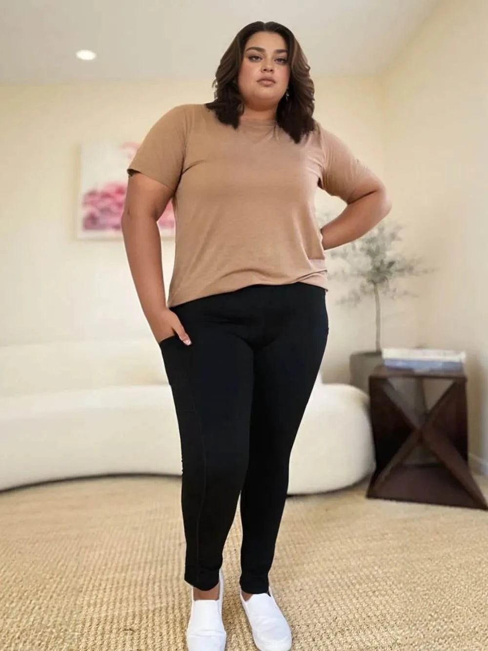 Wide Waistband Sports Leggings - Rosey's Creations
