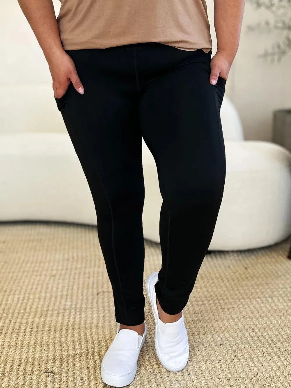 Wide Waistband Sports Leggings - Rosey's Creations