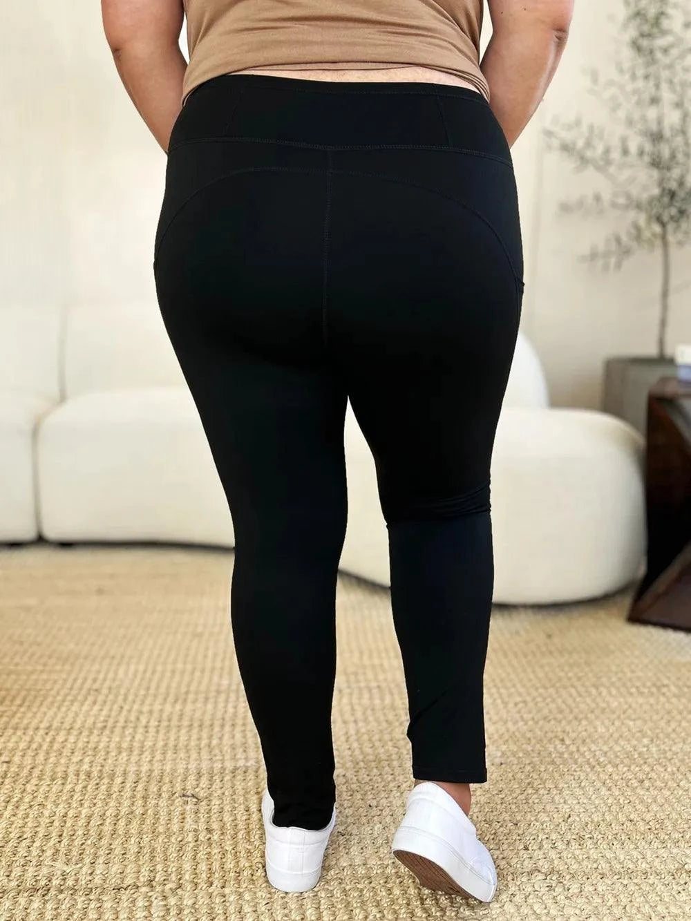 Wide Waistband Sports Leggings - Rosey's Creations