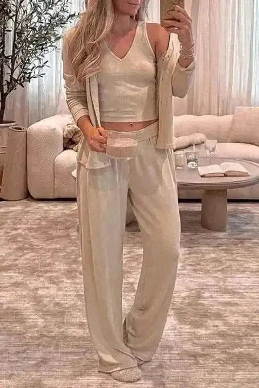 3 - Piece Loungewear Set Cozy Knit - Rosey's Creations