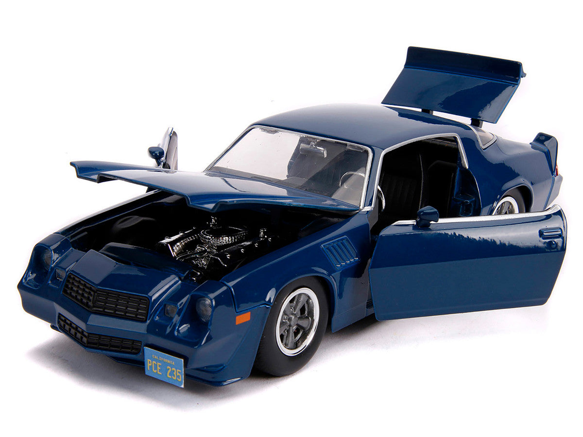 Billy's Chevrolet Camaro Z28 Dark Blue with Collectible Coin "Stranger Things" (2016) TV Series 1/24 Diecast Model Car by Jada Jada
