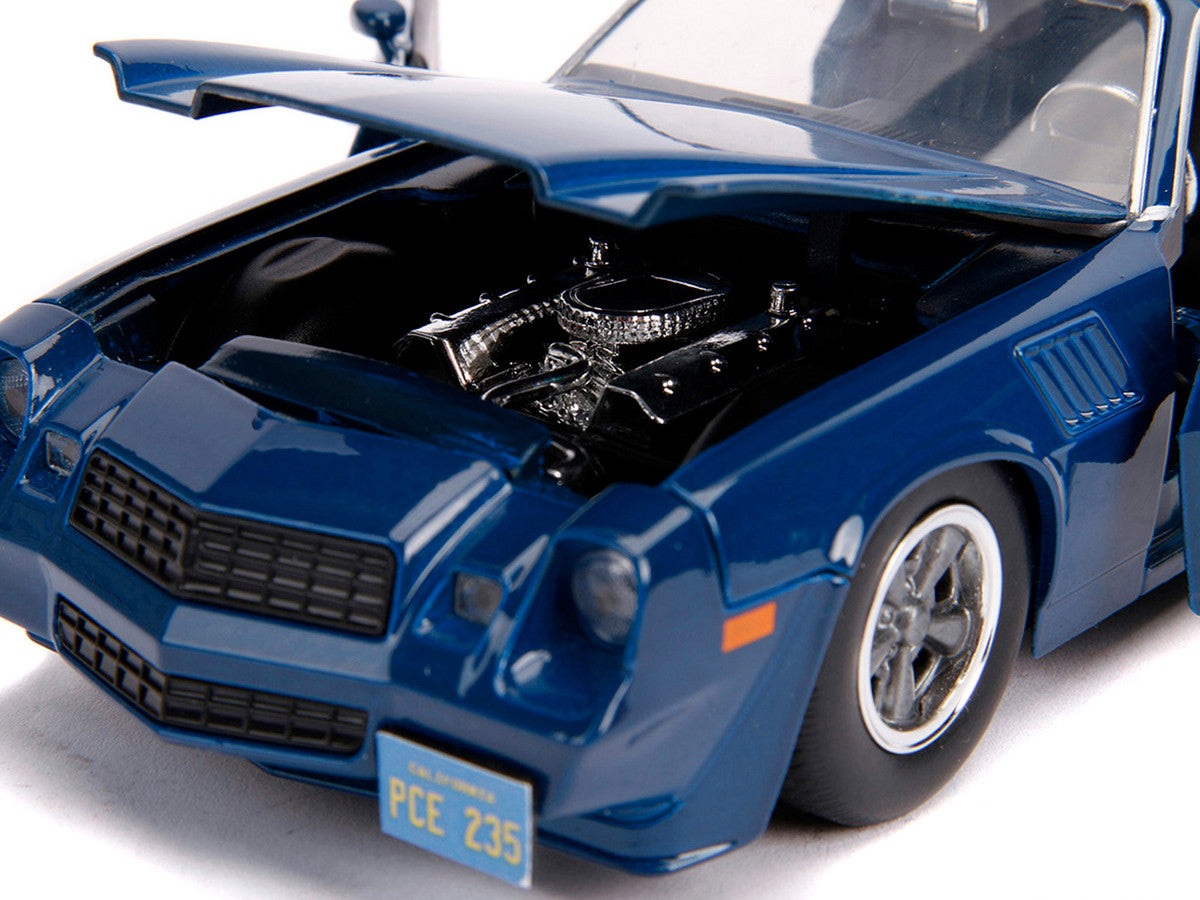 Billy's Chevrolet Camaro Z28 Dark Blue with Collectible Coin "Stranger Things" (2016) TV Series 1/24 Diecast Model Car by Jada Jada