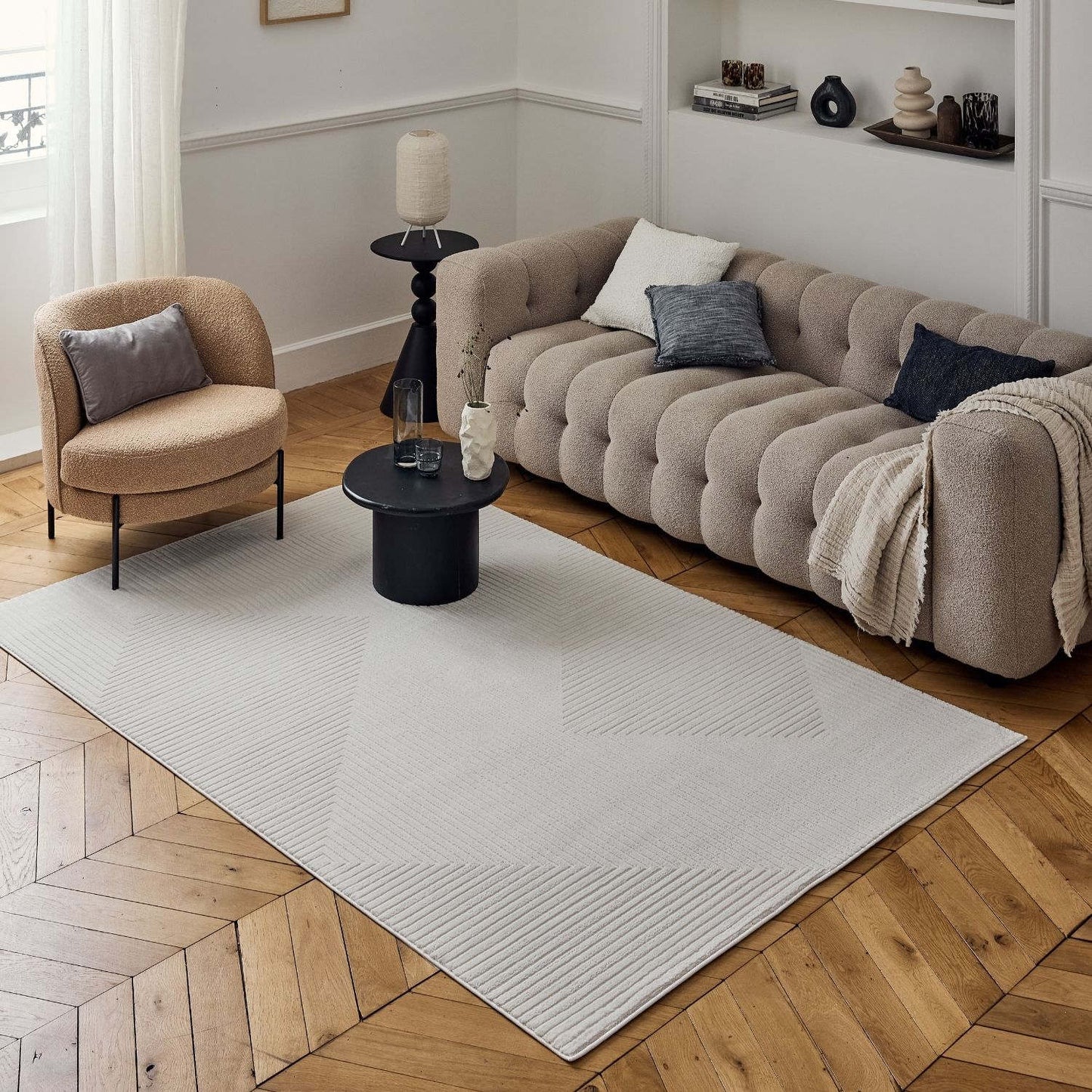 Carmel Cream Geometric Rug | 6040