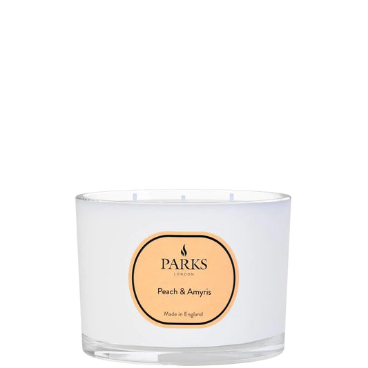 VINTAGE AROMATHERAPY PEACH & AMYRIS 350G 3 WICK CANDLE