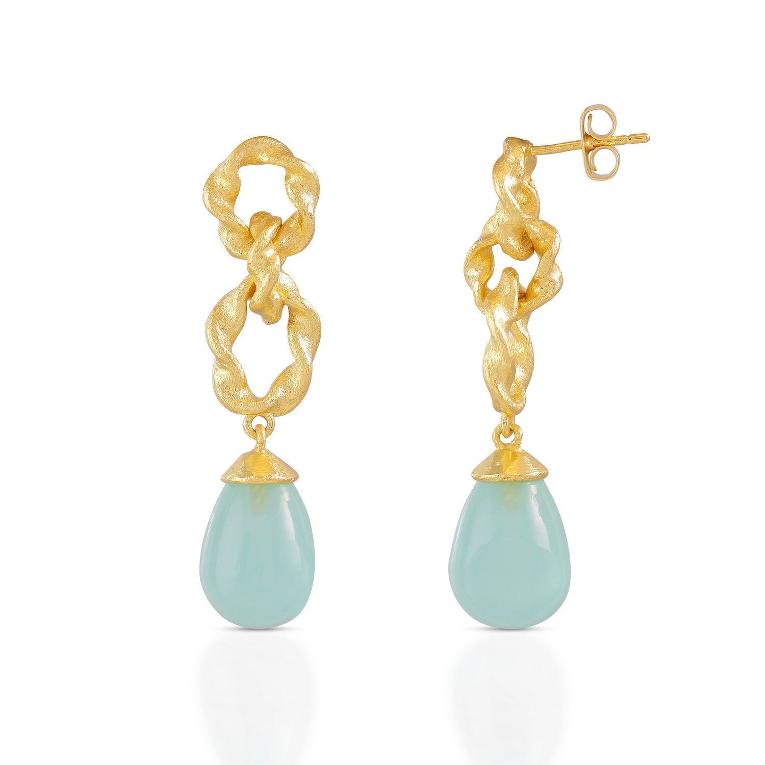 Moirai Double Twisted Loops Earrings Pariba Onyx Azuni London