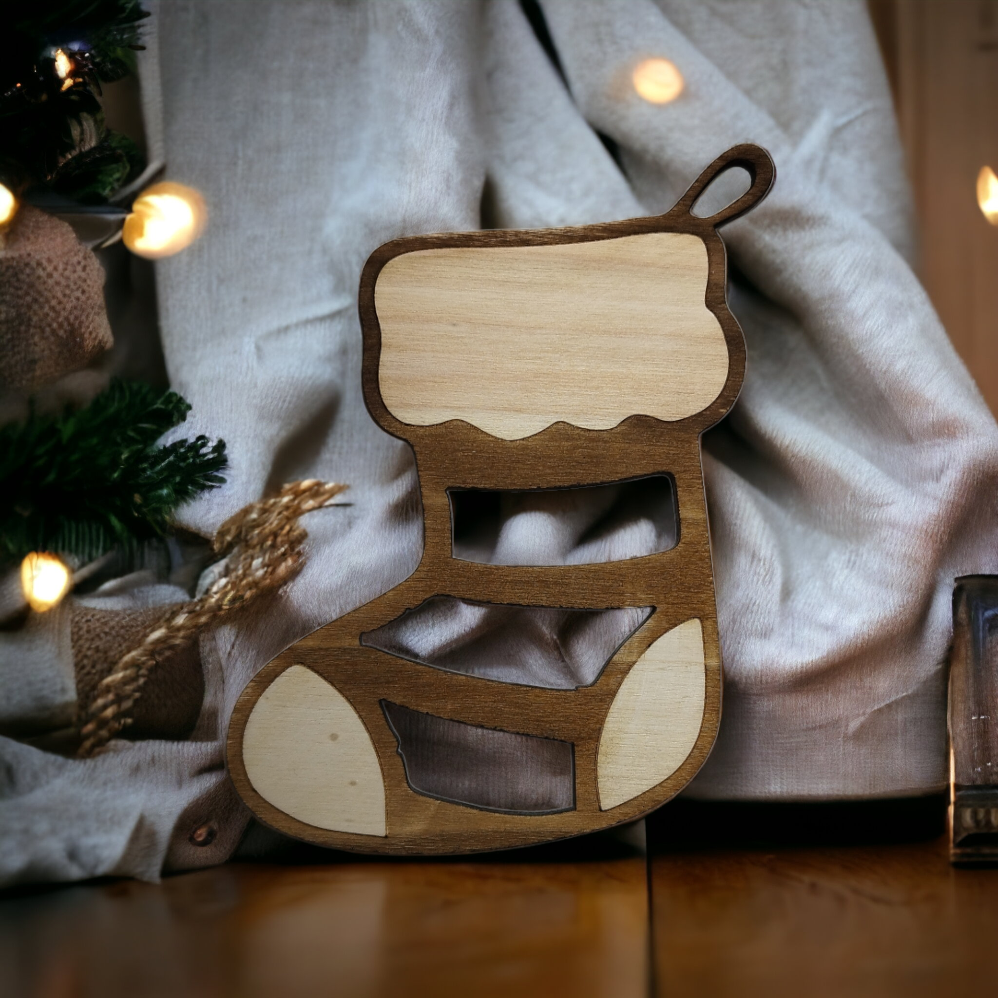 Christmas Socks Wooden Christmas Decoration Studio Rima