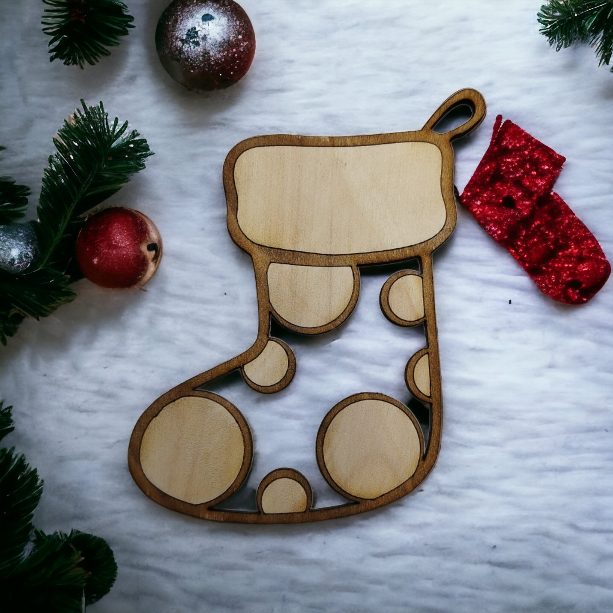 Christmas Socks Wooden Christmas Decoration Studio Rima