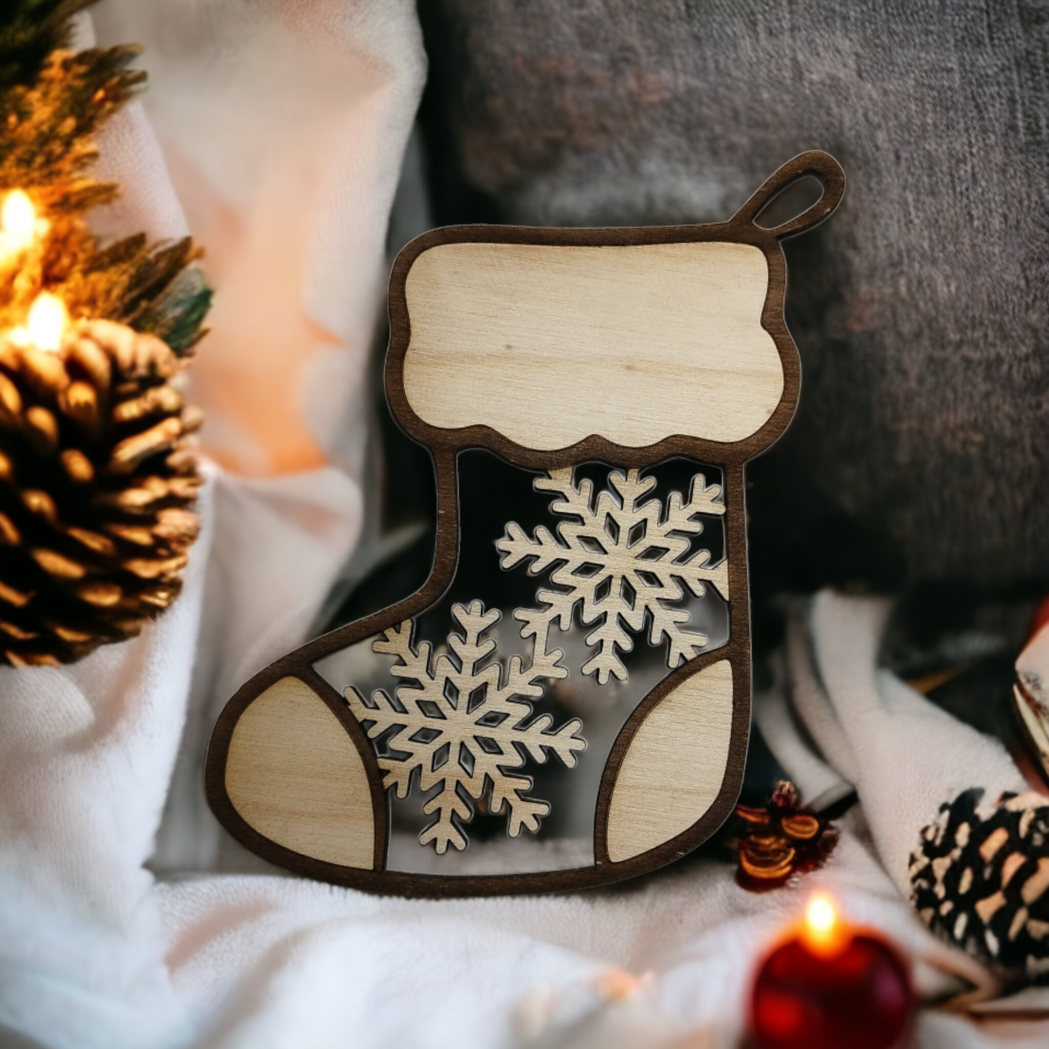 Christmas Socks Wooden Christmas Decoration Studio Rima