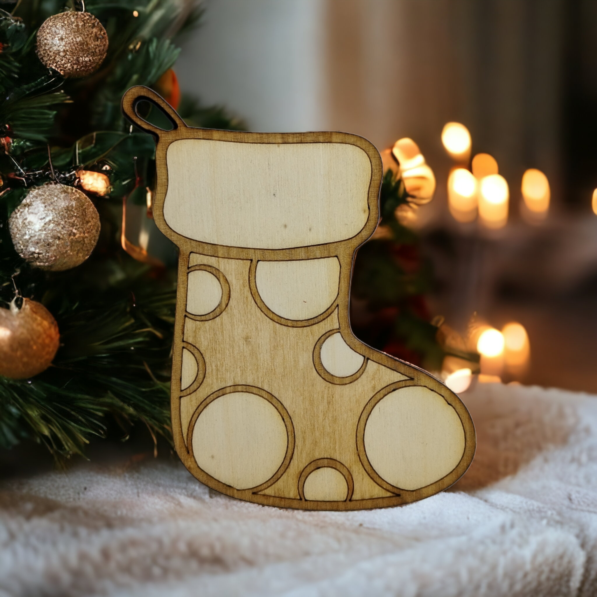 Christmas Socks Wooden Christmas Decoration Studio Rima