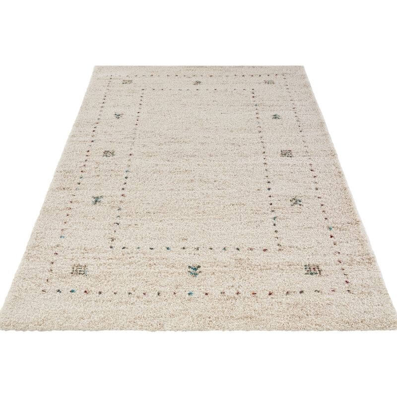 Deep-Pile Velour Rug Cream Colour