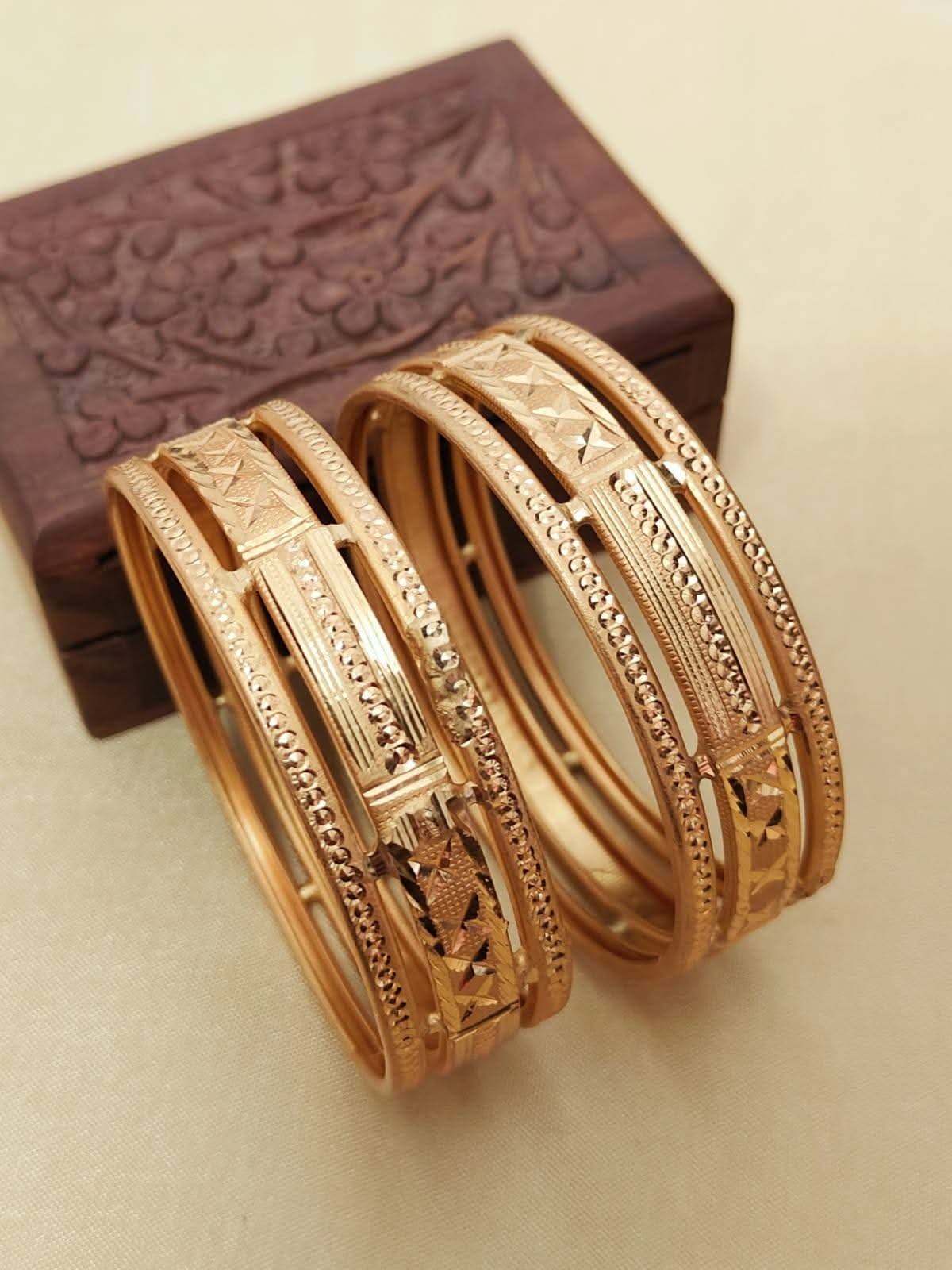 Gold Plated Bangles Set - Traditional Indian Jewellery Rosey's Creations
