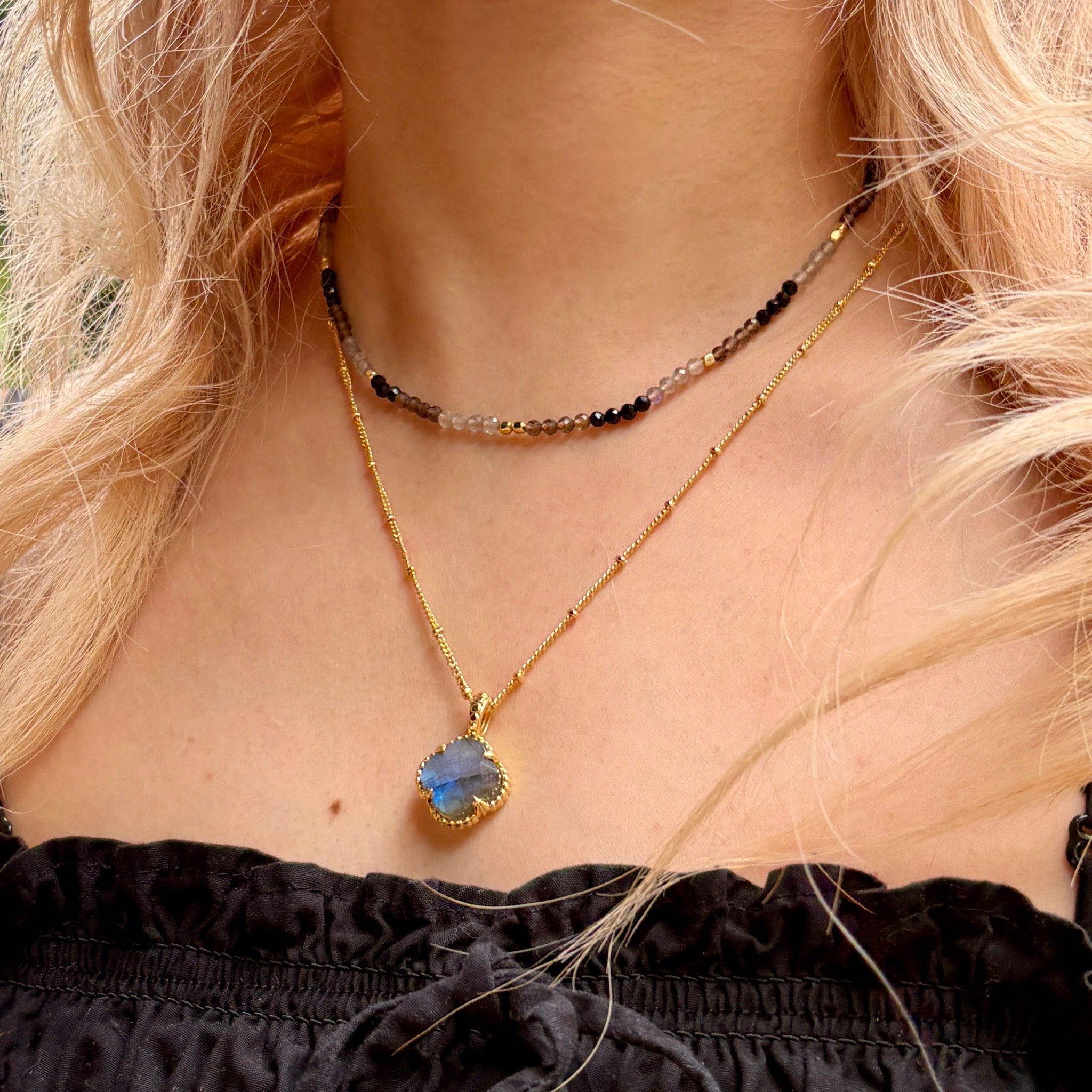 Tyche Gemstone Necklace Labradorite Azuni London
