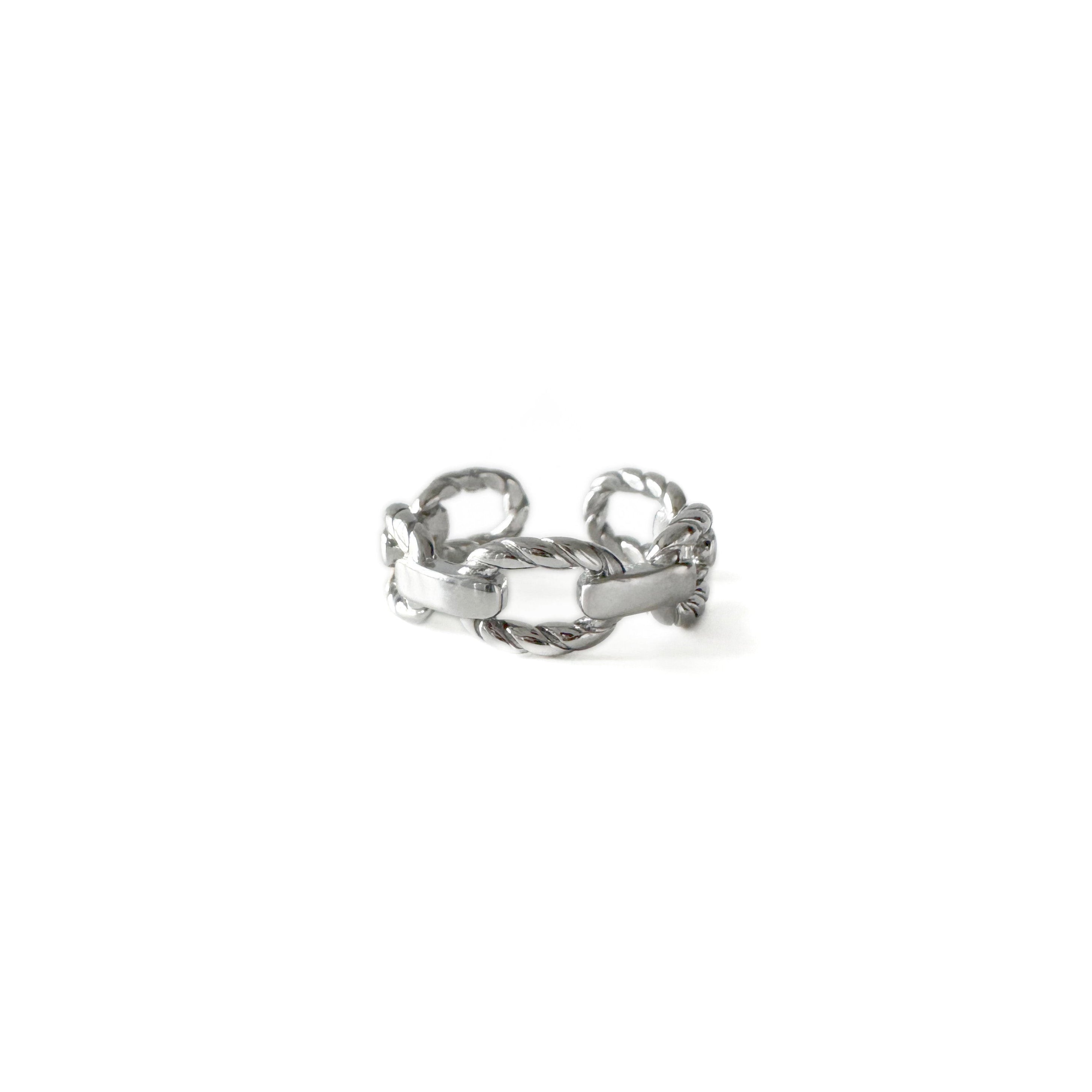 Delta Silver Contemporary Chain Link Ring LUXE TONES