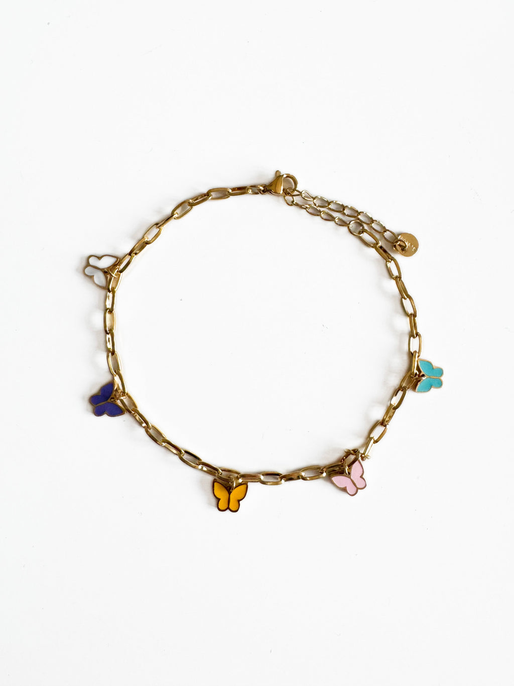 Yareli Luxe 18k Gold Plated Butterfly Charm Anklet LUXE TONES