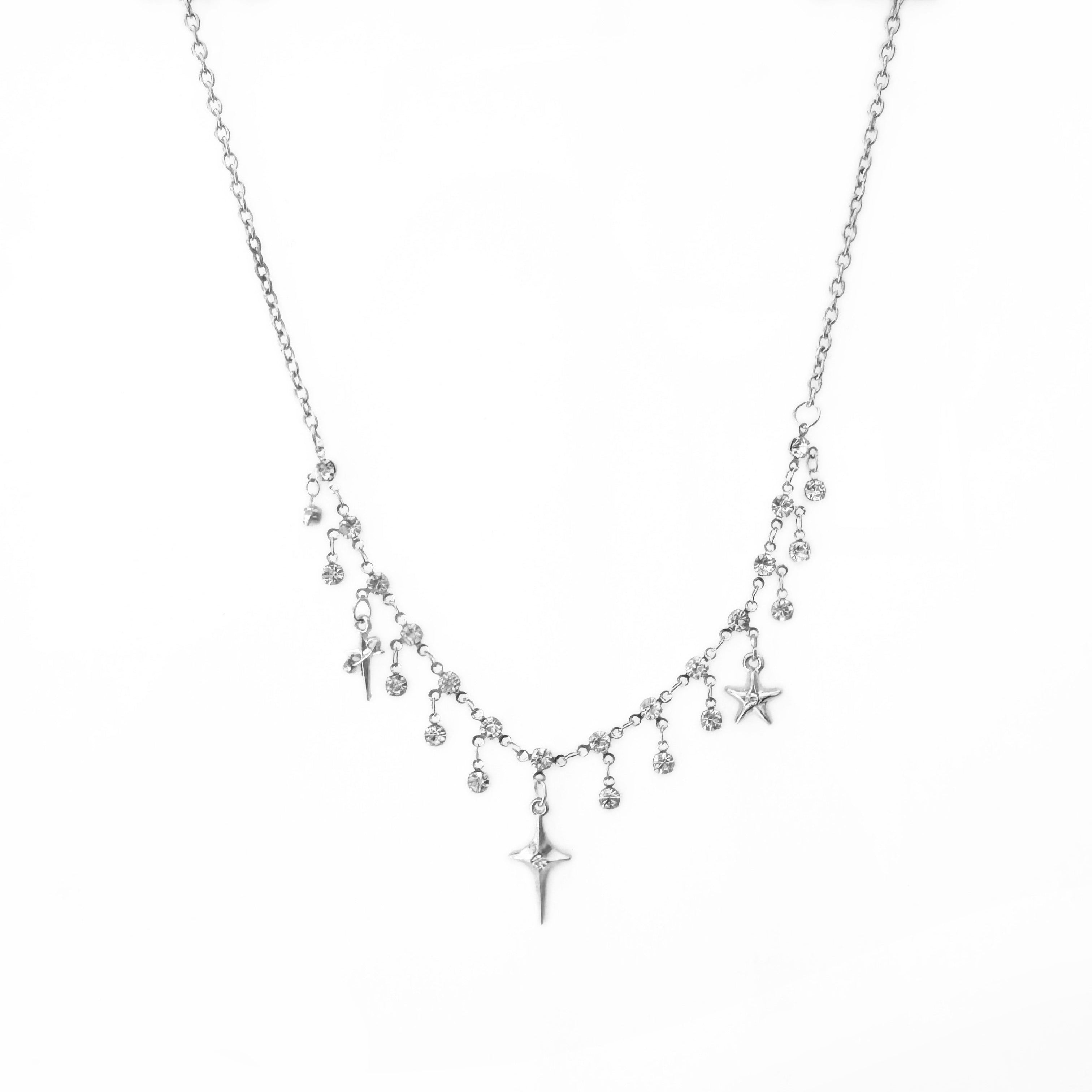 Taalia Silver Celestial Charm Necklace LUXE TONES