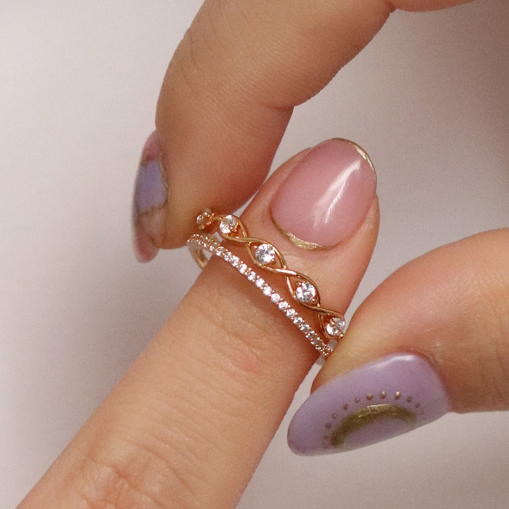 Five Cubic Layered Ring Nabi London