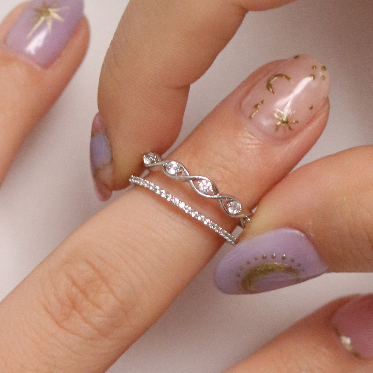 Five Cubic Layered Ring Nabi London