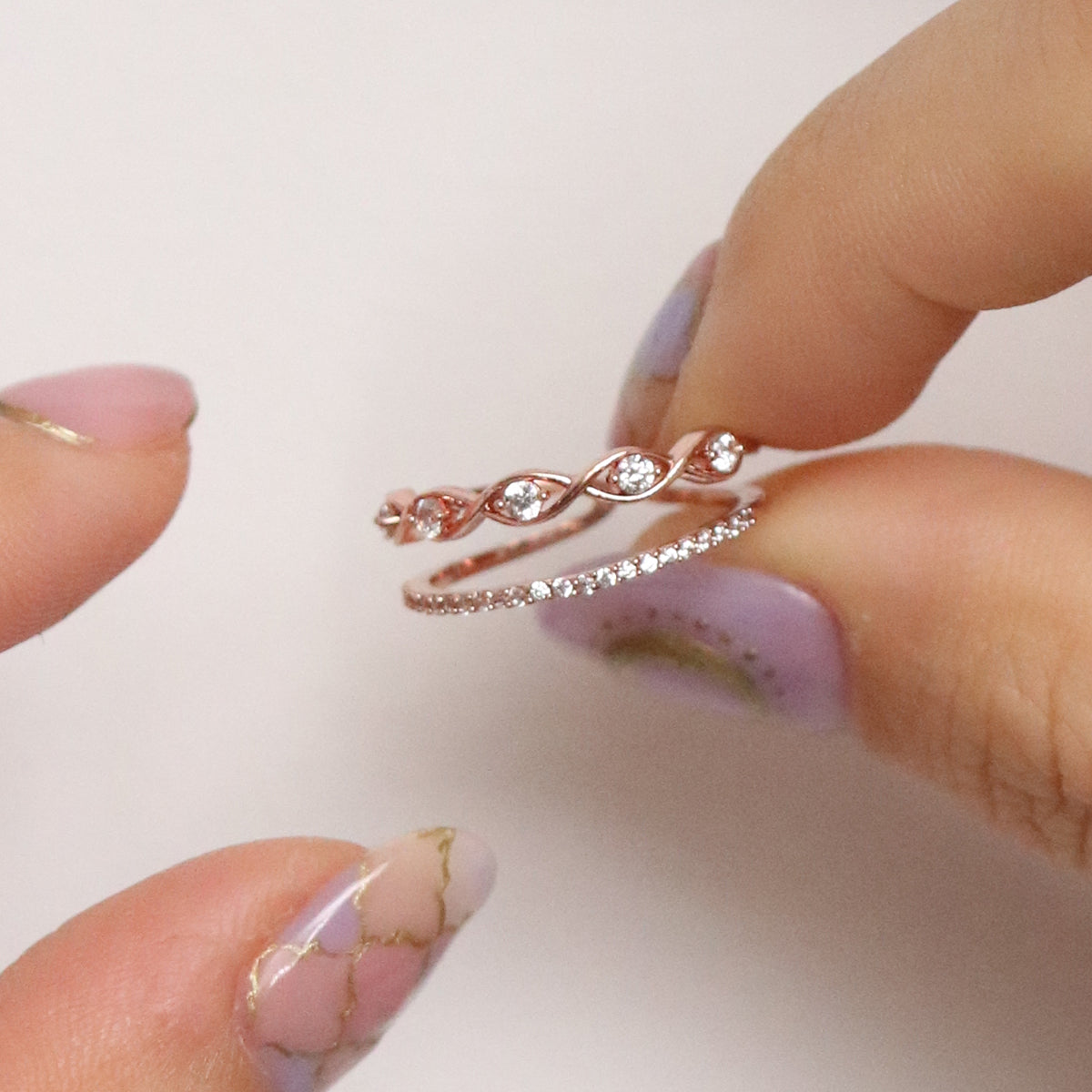 Five Cubic Layered Ring Nabi London
