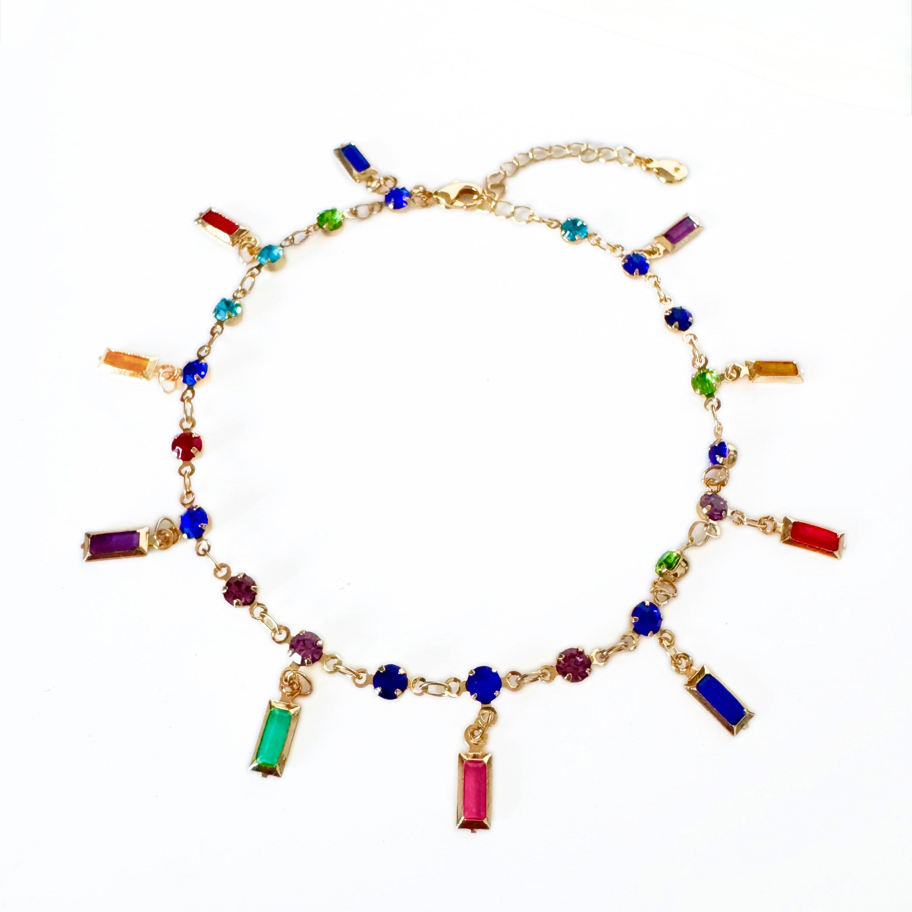 Issa Luxe 18k Gold Plated Jewelled Anklet LUXE TONES