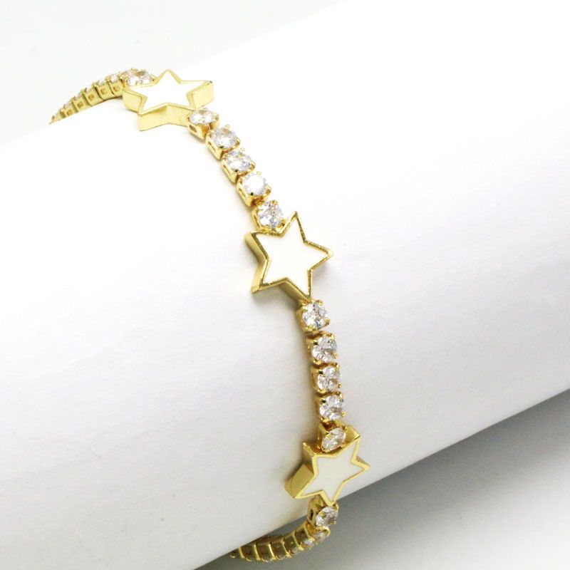 Trella Luxe 18k Gold Plated Star Tennis Bracelet LUXE TONES