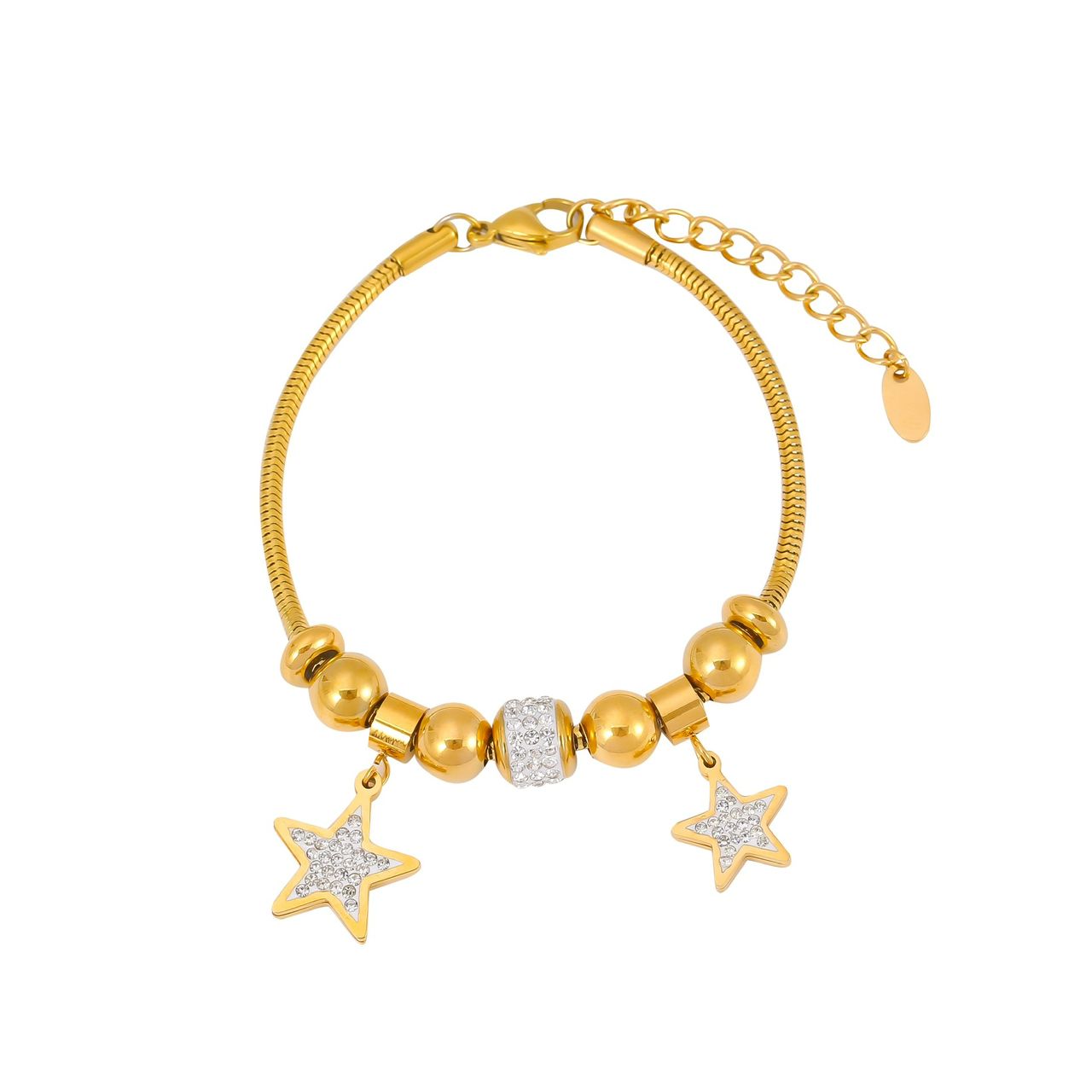 Stellina Luxe 18k Gold Plated Star Charm Celestial Bracelet LUXE TONES