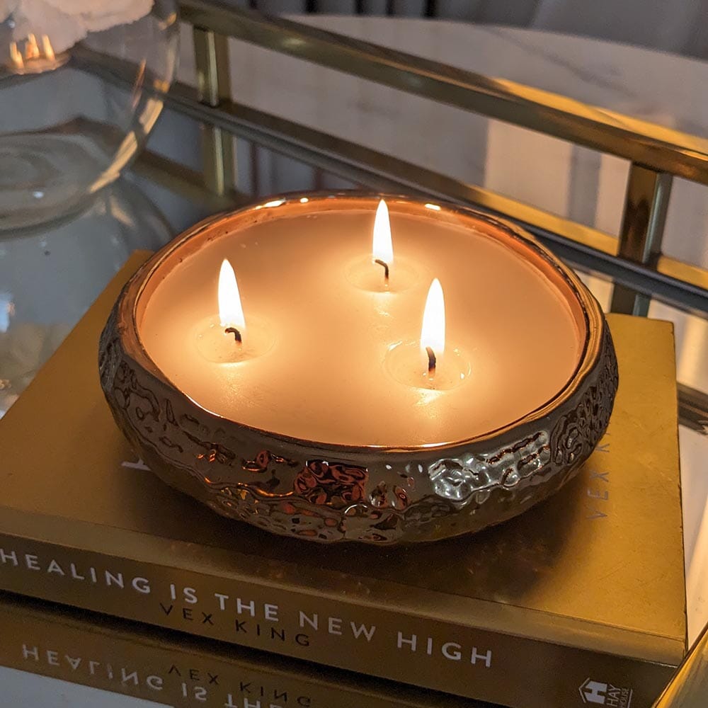 Aeolian 3 Wick Bronze Scented Candle - Rosey's Creations