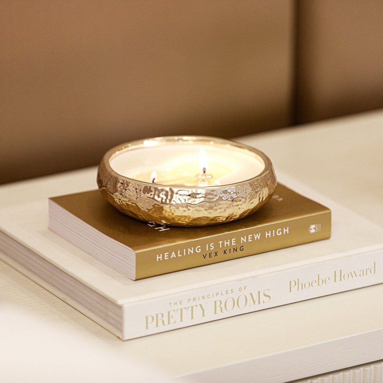 Aeolian 3 Wick Gold Scented Candle - Rosey's Creations