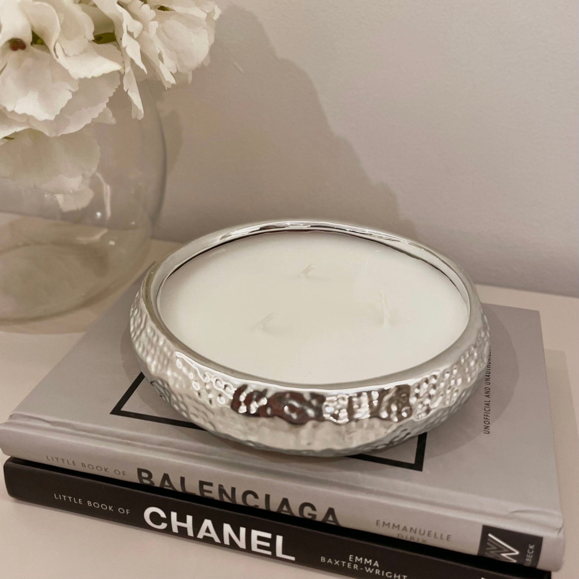 Aeolian 3 Wick Silver Scented Candle - Rosey's Creations